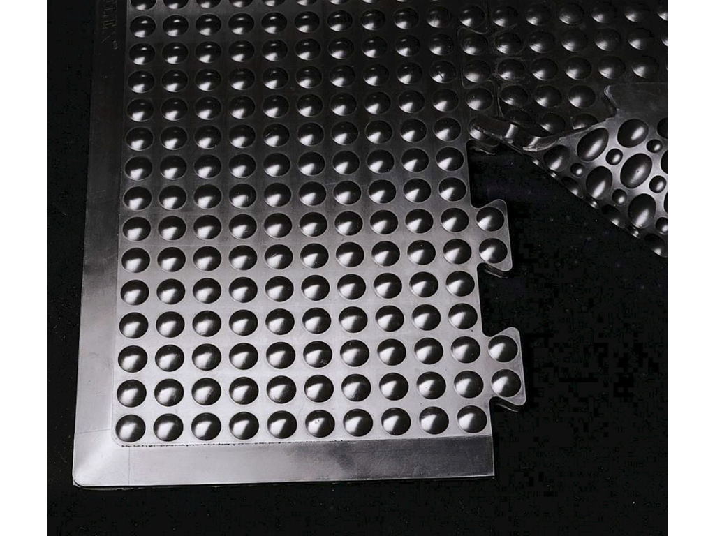 Sort Yoga Flex Måtte med Sugekop - Ideel til Industrien