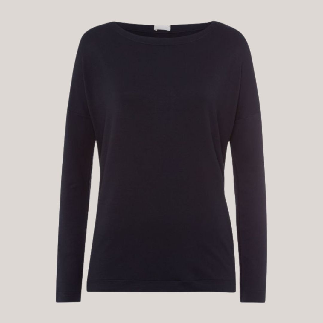 Sort Balance Sweater - Blød Jersey Bluse til Træning