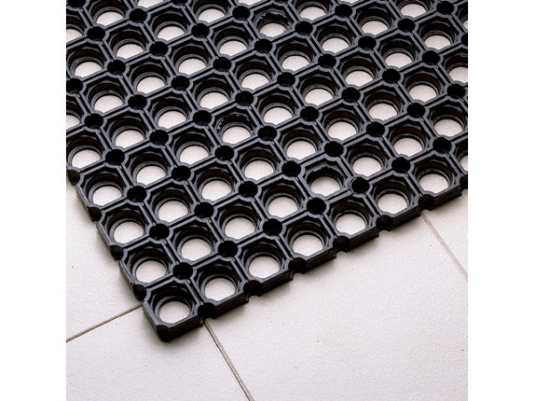 Sort Yoga Skrabemåtte 80x120cm - Matting Fitpro