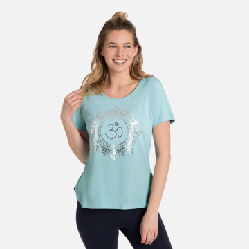 Raglan Bluse i Bambus - Blå Yoga Tøj Tilbud!