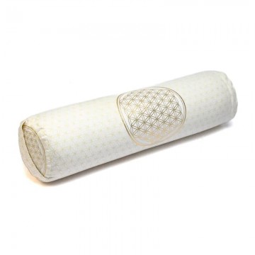 Hvid Yoga Bolster Pude - Livets Blomst Design