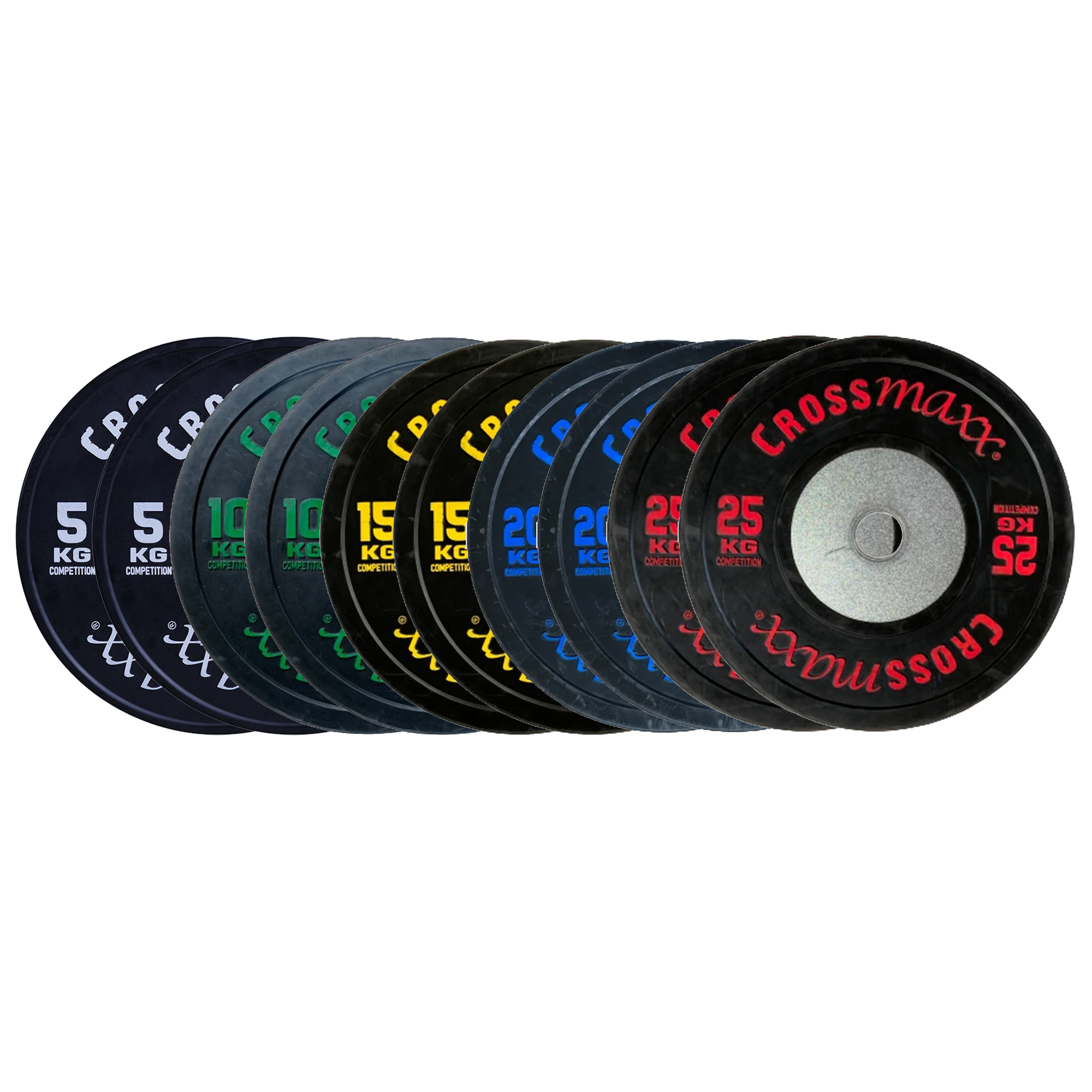 Crossmaxx Vægtløftning Vægtsæt 150 kg - Sort Kvalitet
