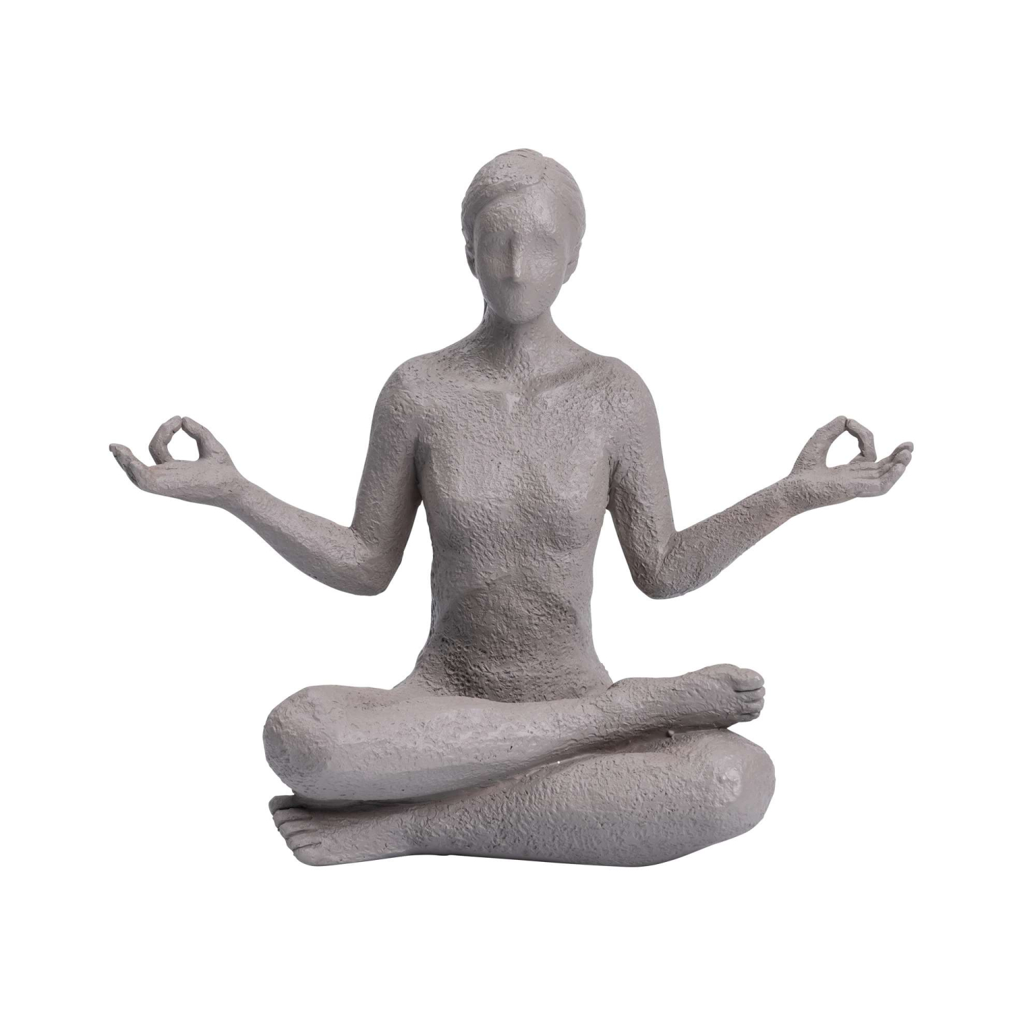 Lotus Yoga Figur i Grå - Elegant Design til Dit Hjem